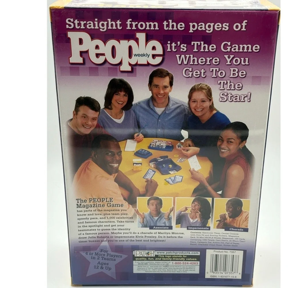 People Weekly: The Game Where You Get to Be the Star! Patch Products 2002 Sealed